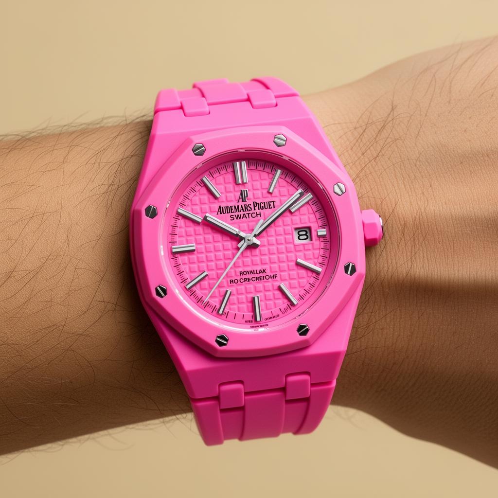 Pop Pink silicone strap for Swatch Royal Pop